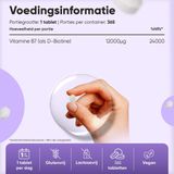 WeightWorld Biotine Haar Tabletten - 12.000 mcg - Voor sterk en glanzend haar - 365 vegan tabletten voor 1 jaar voorraad