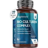 Bio Probiotica Cultuur Complex met Inulin- 60 Capsules - 77 Billion CFU - 20 bacteriestammen