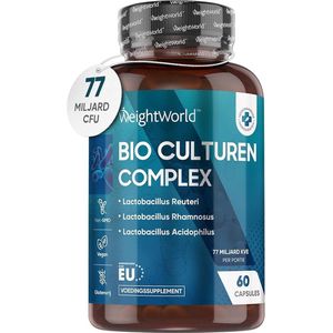 Bio Probiotica Cultuur Complex met Inulin- 60 Capsules - 77 Billion CFU - 20 bacteriestammen