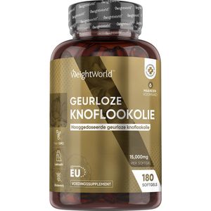 Knoflookolie - 15000 mg 180 softgels - 6 maanden voorraad - Voedings supplement