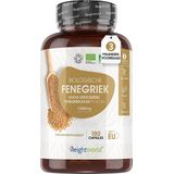 Biologische Fenegriek Capsules - 1500 mg puur fenegriek zaad poeder - 180 vegan capsules voor 3 maanden voorraad - Gecertificeerd bio en laboratorium getest - Natuurlijke ingrediënten - WeightWorld