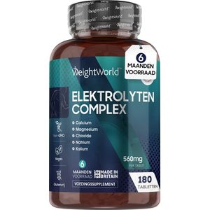 WeightWorld Elektrolyten supplement - 180 vegan capsules voor 6 maanden - Ondersteunt de elektrolytenbalans