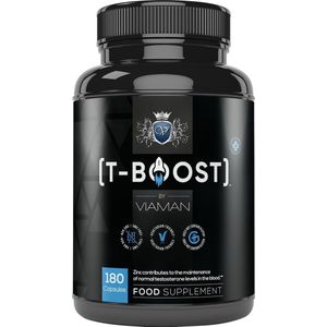 Viaman Testosterone Booster capsules - 180 natuurlijke libido pillen voor 3 maanden - Voor betere prestaties in de slaapkamer - Met zink, selenium en maca wortel