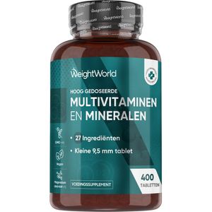Multivitaminen - 400 Tabletten - 27 Vitaminen en Mineralen