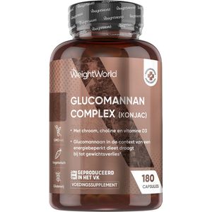 Glucomannan Complex - 3000 mg - 180 capsules - van WeightWorld