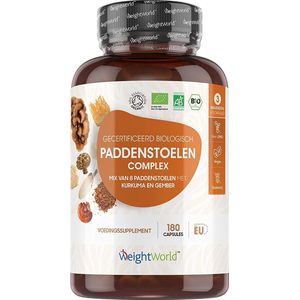 WeightWorld Biologisch Paddenstoelen Complex - 180 capsules voor 3 maanden voorraad