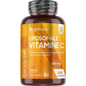WeightWorld Liposomale Vitamine C 1000 mg - 180 capsules - Tot wel 30x betere opname dan standaard vitamine C pillen