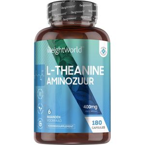 L-Theanine - 400 mg - 180 capsules - 6 maanden voorraad