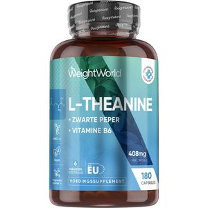 WeightWorld L-Theanine met citroenmelisse - 500mg - 180 Vegan capsules voor 6 maanden