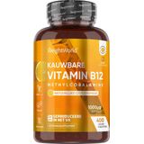 WeightWorld Vitamine B12 kauwtabletten - Vitamine B12 1000 mcg - 400 vegan tabletten voor meer dan 1 jaar voorraad - Natuurlijke citroensmaak