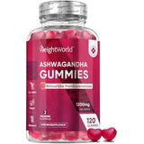 Ashwagandha Gummies - 1200 mg Ashwagandha extract per dagelijkse portie - 120 vegan gummies voor 2 maanden voorraad - Natuurlijke Frambozensmaak - Geschikt voor mannen & vrouwen - van WeightWorld