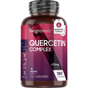 WeightWorld Quercetine complex met bromelaïne - 610mg - 180 vegan capsules voor 6 maanden