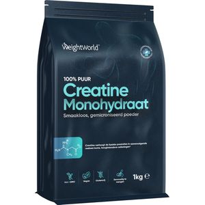 WeightWorld Creatine Poeder - 1kg - Puur creatine monohydraat - 330 doseringen