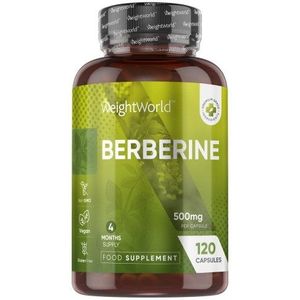 WeightWorld Berberine 500mg capsules - Zuurbes - 120 capsules voor 4 maanden - 95% HCL Berberine supplement