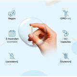 Magnesiumbisglycinaat - 180 Vegan Capsules - Gezondheidsclaims Geautoriseerd door EFSA