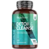 Detox & Cleanse - Bevat essentiÃ«le mineralen en nutriÃ«nten voor de lever- en darmgezondheid - Met Magnesium, Calcium en Mariadistel - 180 vegan capsules voor 2 maanden - 100% natuurlijk - WeightWorld