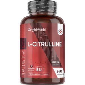 WeightWorld - L-Citrulline - Capsules - 3000 mg - 240 Vegan Capsules