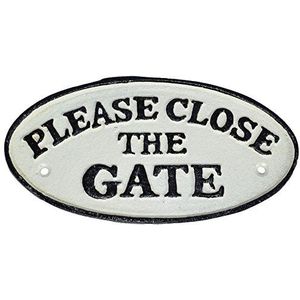 AB Tools Sluit de Gate Gietijzeren Teken Plaque Muur Hek Poort Post Tuin Huis