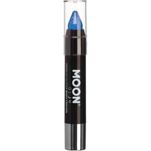 Moon Glow - Neon UV Glitter Face Paint Stick - Blauw - Make-up voor Gezicht en Lichaam
