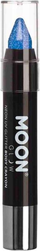 Moon Glow - Neon UV Glitter Face Paint Stick - Blauw - Make-up voor Gezicht en Lichaam