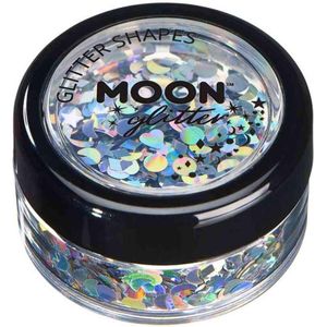 Moon Glitter Holographic Glitter Shapes Silver 3g