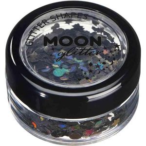 Moon Glitter - Holographic Glitter Shapes - Zwart - 3g