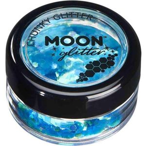 Moon Glitter - Iriserende Ronde Pailletten - Blauw - 100% Cosmetische Glitter - 3 g