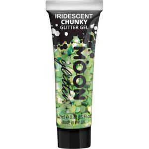 Moon Glitter Iridescent Chunky Glitter Gel Green 12ml