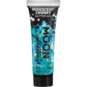 Moon Glitter Iridescent Chunky Glitter Gel Blue 12ml