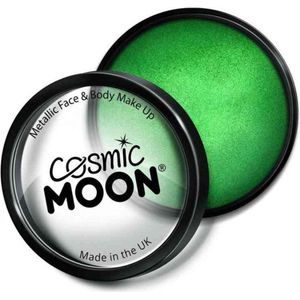 Cosmic Moon Metallic Pro Face Paint Cake Pots Green 36g