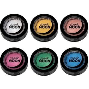 Metallic Eye Shadow van Cosmic Moon | Make-up voor gezicht | 3,5 g (Set van 6)