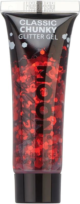Moon Glitter - Glitter Gezichtsverf - Rood - 12 ml - Grofkorrelige Glitter