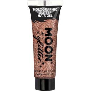Moon Glitter Holographic Glitter Hair Gel Rose Gold 20ml