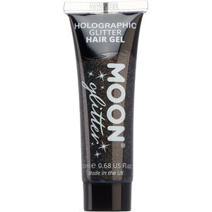 Moon Glitter - Holographic Glitter Hair Gel - Black - Inhoud: 20ml