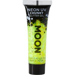 Moon Glow - Neon UV Chunky Glitter Gel - Geel - 12ml