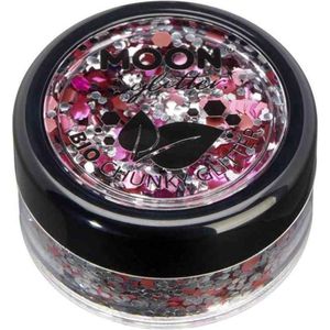 Mystique Eco Chunky Glitter van Moon Glitter biologisch afbreekbaar, 100% biologische glitter cosmetica voor gezicht, lichaam, nagels, haar en lippen, 3 g, bloem