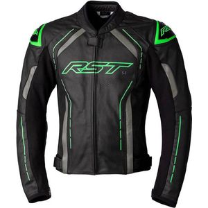 RST S1 Ce Mens Leather Jacket Black Green Grey 40 Jas