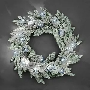 Kerstkrans 30 cm kerstversiering krans voor deur, kerstslinger met