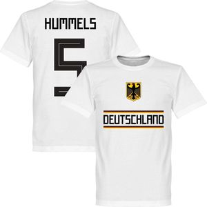 Duitsland Hummels 5 Team T-Shirt - Wit - XXXL