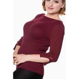 Banned Retro - Addicted Sweater - Bordeauxrood - 50s