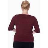 Banned Retro - Addicted Sweater - Bordeauxrood - 50s