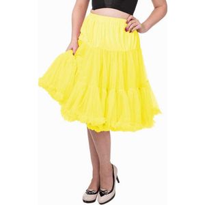 Banned Retro - Petticoat - Geel - 2 Lagen - Elastische Tailleband