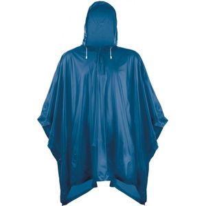 Eenvoudige donkerblauwe regenponcho