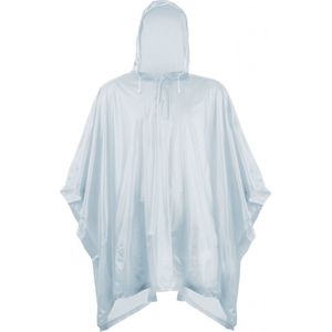 Eenvoudige zilver grijze regenponcho