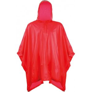 Eenvoudige rode kinder regenponcho