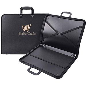 A4 Portfolio Case Art Folder Artist Presentatie Draagtas Art Portfolio Draagband Waterbestendig Vinyl Opbergzak Bescherming Zip Schets Tas 37 cm x 27 cm x 3,8 cm diep (A4 Art Portfolio)