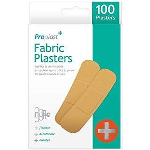 ProPlast Stoffen pleisters, 100 stuks, verschillende maten