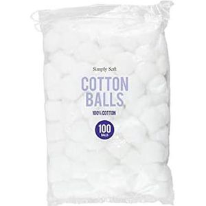 Simply Soft Katoen Wol Ballen Absorberend 100 pack
