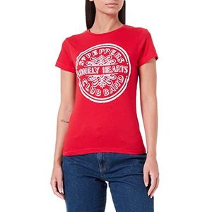 T-Shirt # M Red Femmina # Sgt Pepper Drum