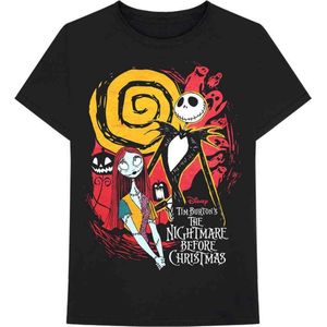 Disney The Nightmare Before Christmas - Ghosts Heren T-shirt - S - Zwart